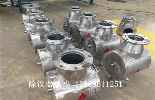 管道式永磁自卸式除鐵器，管道式永磁自卸式除鐵器_遠力管道式永磁自卸式除鐵器12000高斯 可定制工作原理_安裝示意圖