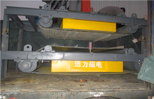 輸送電磁除鐵器，陜西皮帶輸送電磁除鐵器_陜西皮帶輸送電磁除鐵器廠家配件_型號及工作視頻